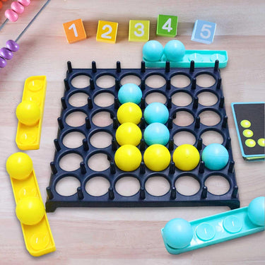 BouncyBall™ Gezellig Gezelschapsspel Bordspel voor Gezinnen met 8 Ballen en Uitdagingen, Verbeter Hand-Oogcoördinatie 1